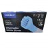 Luvas de nitrilo sem pó em cor azul com certificação 374-5 e CE 0075 (Caixa de 100 unidades) - Talha: L - 